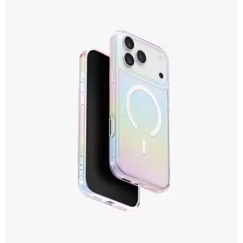 Husă UNIQ Iridescia pentru Apple iPhone 17 Pro Max Magclick Charging Holo Quartz