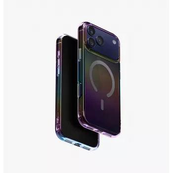 Husă UNIQ Iridescia pentru Apple iPhone 17 Pro Max Magclick Charging Midnight Quartz