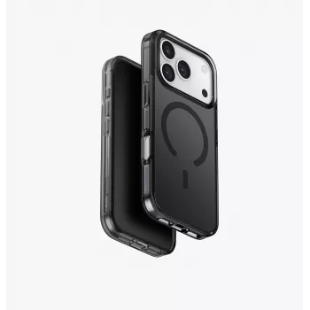 Husă UNIQ Clario pentru iPhone 17 Pro Magclick Charging neagră