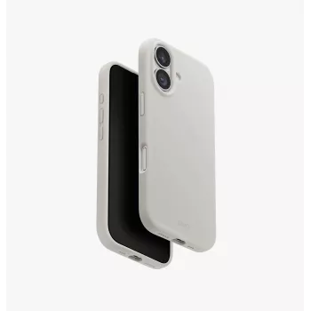 Husă UNIQ Lino MagClick Charging pentru Apple iPhone 17, gri deschis, Liquid Silicone