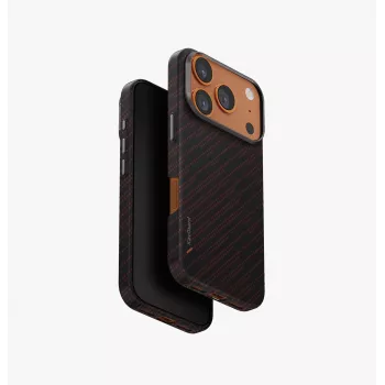 Husă UNIQ Keva Edge pentru iPhone 17 Pro cu MagClick Charging, portocaliu