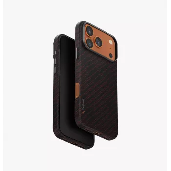 Husă UNIQ Keva EDGE pentru iPhone 17 Pro Max cu încărcare MagClick portocaliu