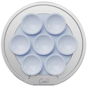 Suport magnetic de telefon pentru mașină UNIQ Coehl Luna cu oglindă și ventuză - albastru
