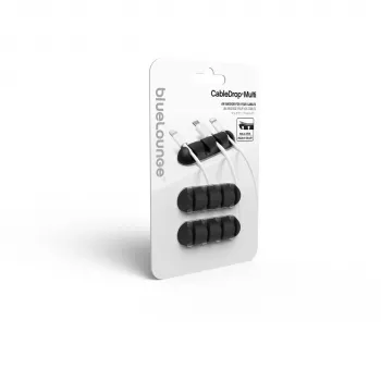 Organizator de cabluri Bluelounge CableDrop Multi, negru