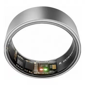 ULTRAHUMAN Ring Air - Smart Ring for Women and Men - Sleep and Fitness Tracking Wearable - Heart Rate - Smart Ring Raw Titanium Size 13