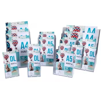 Exacompta suport de tejghea A4 cu 1 compartiment, polistiren, transparent, 85 x 235 x 247 mm (74058D)