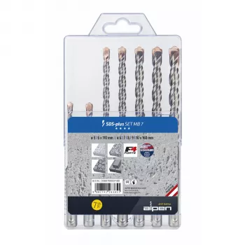 Set de burghie Alpen SDS-plus F4 MB7 7 piese 5-10x110-160mm
