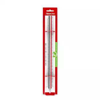 ARISTO riglă triunghiulară profil D, alb, 30 cm (AR23703EB)