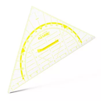 ARISTO Geodreieck 2 echer, 80 cm, transparent, plexiglas