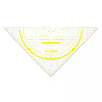 ARISTO Geodreieck 2 echer, 80 cm, transparent, plexiglas