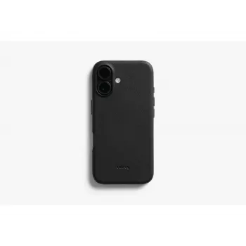 Husă Bellroy din piele pentru iPhone 16, neagră