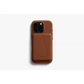 Husă din piele Bellroy cu portofel magnetic pentru iPhone 16 Pro, maro