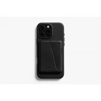 Husă Bellroy din piele cu portofel magnetic pentru iPhone 16 Pro Max, neagră