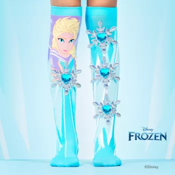 Șosete pentru copii până la genunchi MADMIA Frozen Elsa cu imprimeu 3D - 1 pereche