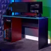 Birou gaming XROCKER gri-roșu