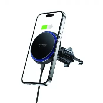 Suport auto de ventilație cu încărcare wireless TECH-PROTECT MM15W-V4 Magnetic MagSafe, 15W, negru
