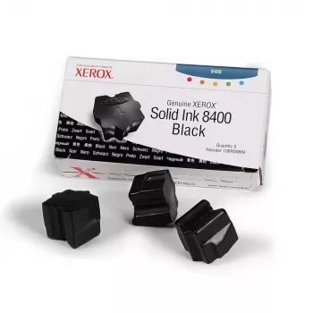 Set de 3 bețișoare de cerneală solidă originale Xerox, negru, 3400 de pagini (108R00604)