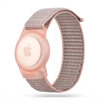 TECH-PROTECT Nylon pentru copii Apple AirTag Roz