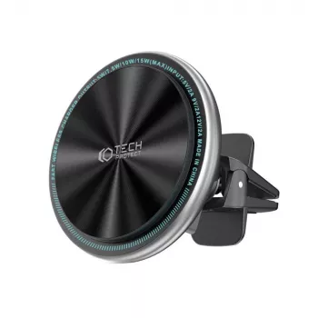 Suport auto cu ventilație magnetic MagSafe și încărcare wireless 15W TECH-PROTECT A2, negru