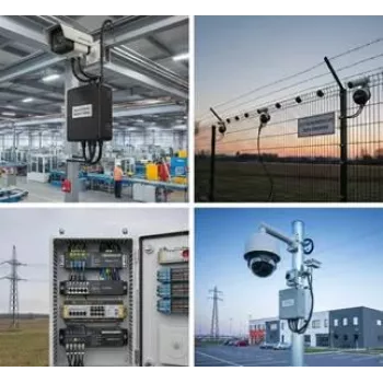 Switch industrial administrat Dahua CHS4412-8GT-125, 12 porturi (8x Gigabit RJ45 + 4x SFP), alimentare duală DC, șină DIN