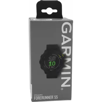 Smartwatch Garmin Forerunner 55 cu curea din silicon, display 1.04 inch, negru
