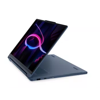 Laptop 2 în 1 Lenovo Yoga 9 14IPH11 Intel, Cosmic Blue, ecran OLED tactil 14 inch 2.8K WQXGA+, Intel Core Ultra 7 355, 32 GB LPDDR5X, 1 TB SSD, Intel Graphics, Windows 11 Home, tastatură engleză, iluminare de fundal, Wi-Fi 7, Bluetooth 5.4, fără adaptor de alimentare