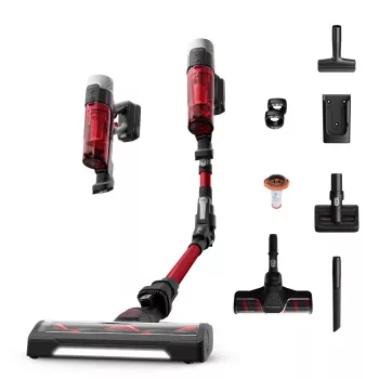 Aspirator vertical fără fir ROWENTA X-Force Flex 9.60 Complete RH2099, negru/roșu