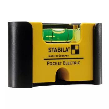 STABILA Type 81 S nivela electrică de buzunar, 7 cm, Galben, precizie 1,0 mm/m, cu magnet și clemă de centură