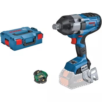 BOSCH Professional BITURBO GDS 18V-1050 HC mașină de înșurubat cu impact cu acumulator, antrenare pătrată 3/4 inch, 18V, Solo (Albastru/Negru, Bluetooth, L-BOXX)
