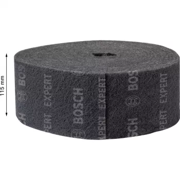 Rolă de abraziv nețesut Bosch Expert N880 Ultra-Fine S, 115mm x 10m, gri, pentru șlefuire manuală