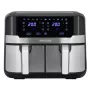 HEINRICH'S HFR 8214 friteuză dublă cu aer cald 2 x 4,5 L = 9,0 L 1300-2400 W Negru-Argintiu