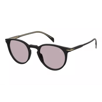 Ochelari de soare unisex David Beckham DB1139S807KE, ramă neagră, lentile gri, 51 mm