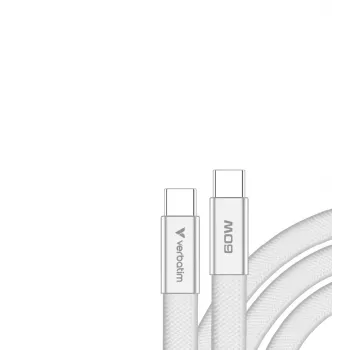 Verbatim Sync & Charge USB-C la USB-C 60W 120cm alb