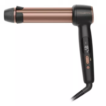 Rowenta CF4620E0 Twist Curl Ondulator - ceramică, îngrijire ionică, 27/32/38mm, display LCD, 86W, negru/cupru
