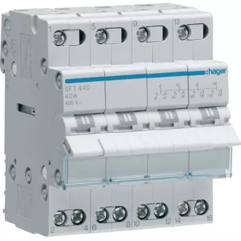Comutator modular de inversare Hager SFT440 I-0-II 4P 40A 400V AC