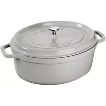 Oală ovală din fontă STAUB La Cocotte, 3,2 L, gri trufă