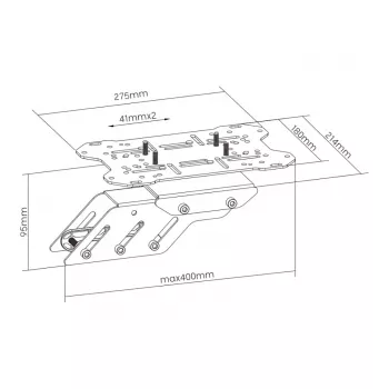 Oplite Suport pentru accesorii Sim Racing & Flight Sim negru Retail (OP-GTR-FSH)
