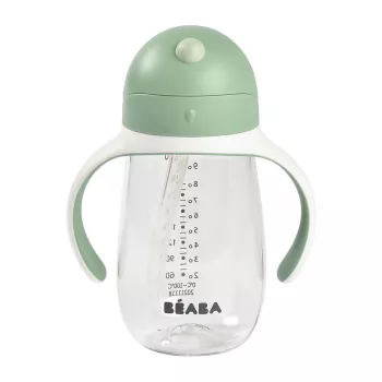 Pahar de antrenament Beaba Niekapek Tritan 300 ml verde