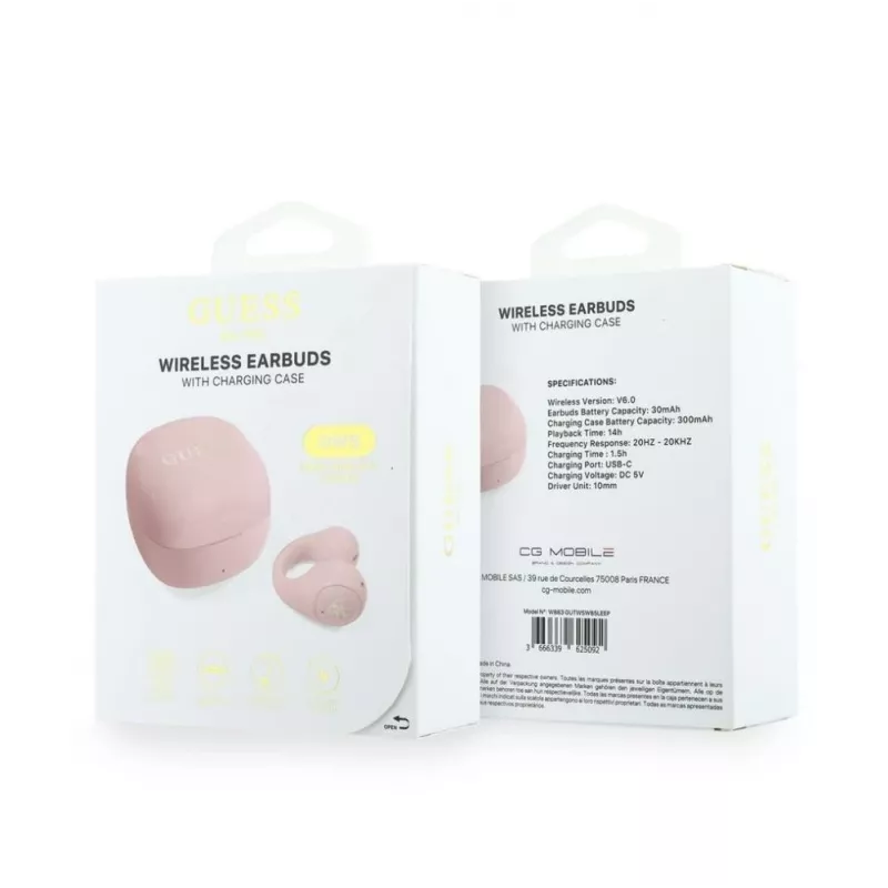 GUESS Mini Classic Căști wireless open-ear roz