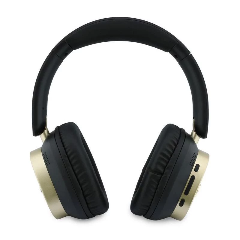Căști Bluetooth over-ear Guess ENC Rectangle Metal Script negre