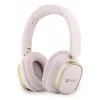 Căști Bluetooth over-ear Guess ENCRectangle Metal Script roz