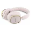 Căști Bluetooth over-ear Guess ENCRectangle Metal Script roz
