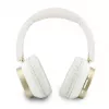 Căști Bluetooth over-ear Guess ENC Rectangle Metal Script albe