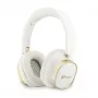 Căști Bluetooth over-ear Guess ENC Rectangle Metal Script albe