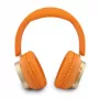 Căști Bluetooth on-ear Guess Rectangle Metal Script portocalii