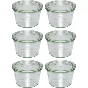 WECK Borcan cu capac 370ml set de 6