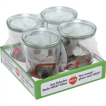 Borcane de conservat WECK 0,75L set de 4 - sticlă transparentă