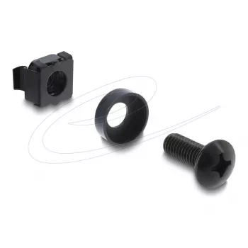Set de montare în rack DELOCK pentru 10 inch și 19 inch 100 bucăți negru