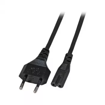 Cablu de alimentare EFB Elektronik, ștecher euro la C7 180 grade, 2 m, negru
