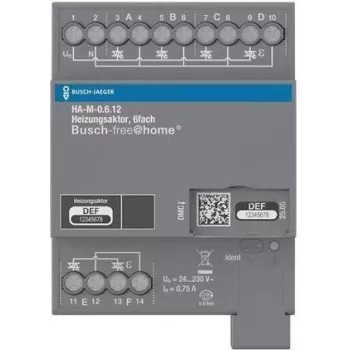ABB BJ Actuator de încălzire 6 canale 230V HA-M-0.6.12REG BJE pentru Busch-free@home